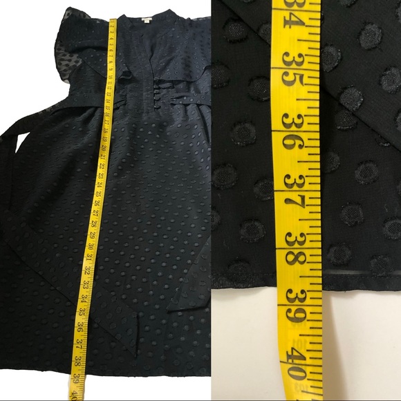 Fossil Black Polka Dot Dress Size S - Picture 9 of 9